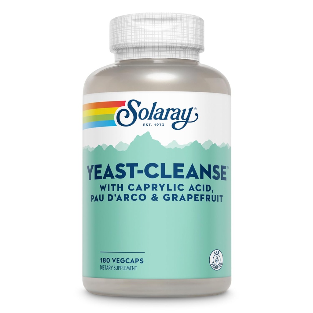Solaray Yeast- Cleanse -- 180 Vegetarian Capsules