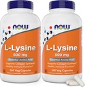 Sekarang L- Lysine 500 mg, 360 Vegetarian Capsules (Paket 2)