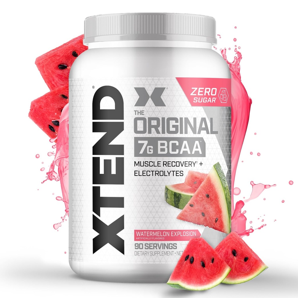 Xtend asli BCAA Powder 7g BCAA dan 2.5g L- Glutamine, Sugar Post Workout Muscle Recovery Drink dengan Amino Accids for Men & Women, 90 Servings