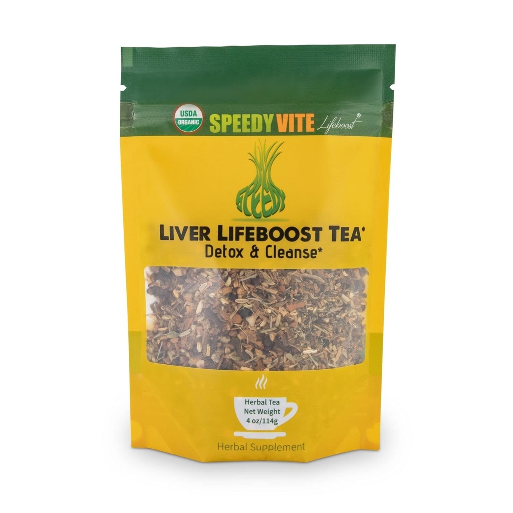 Liver Detox Tea 124; USDA Organik (4 oz) oleh SpeedyVite - Cleanses, Supports Liver, Kesehatan kandung empedu dengan Dandelion Leaf, Fennel, Ginger dan lainnya