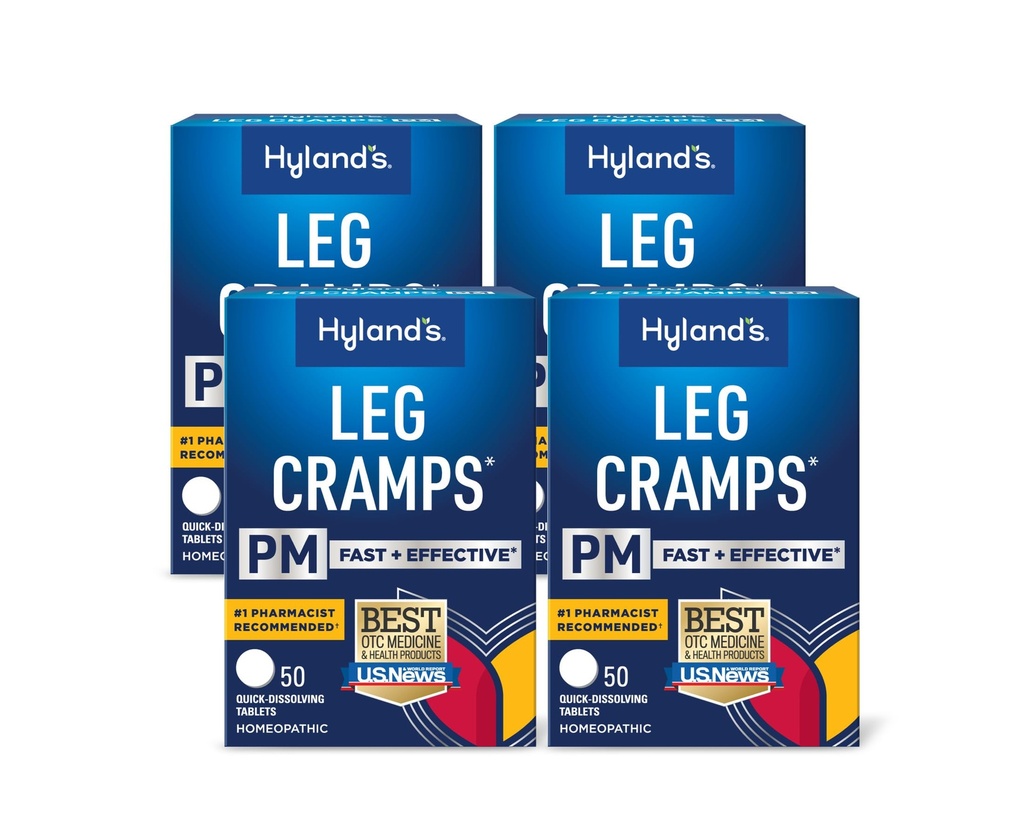 Hyland 's Leg Cramps PM, Relief of Nighttime Leg, Calf, and Foot Cramps, 50 Quick- Dissoling Tablet 4-Pack (200 Total)