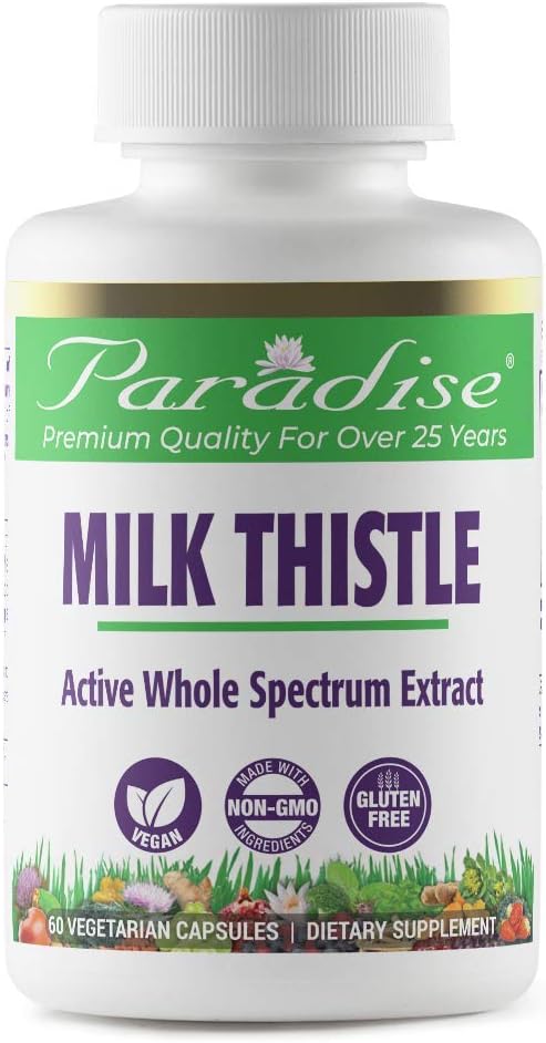 Surga Herbs Milk Thistle 75: 1 80% Capsules Vegetarian, 60 Cacah
