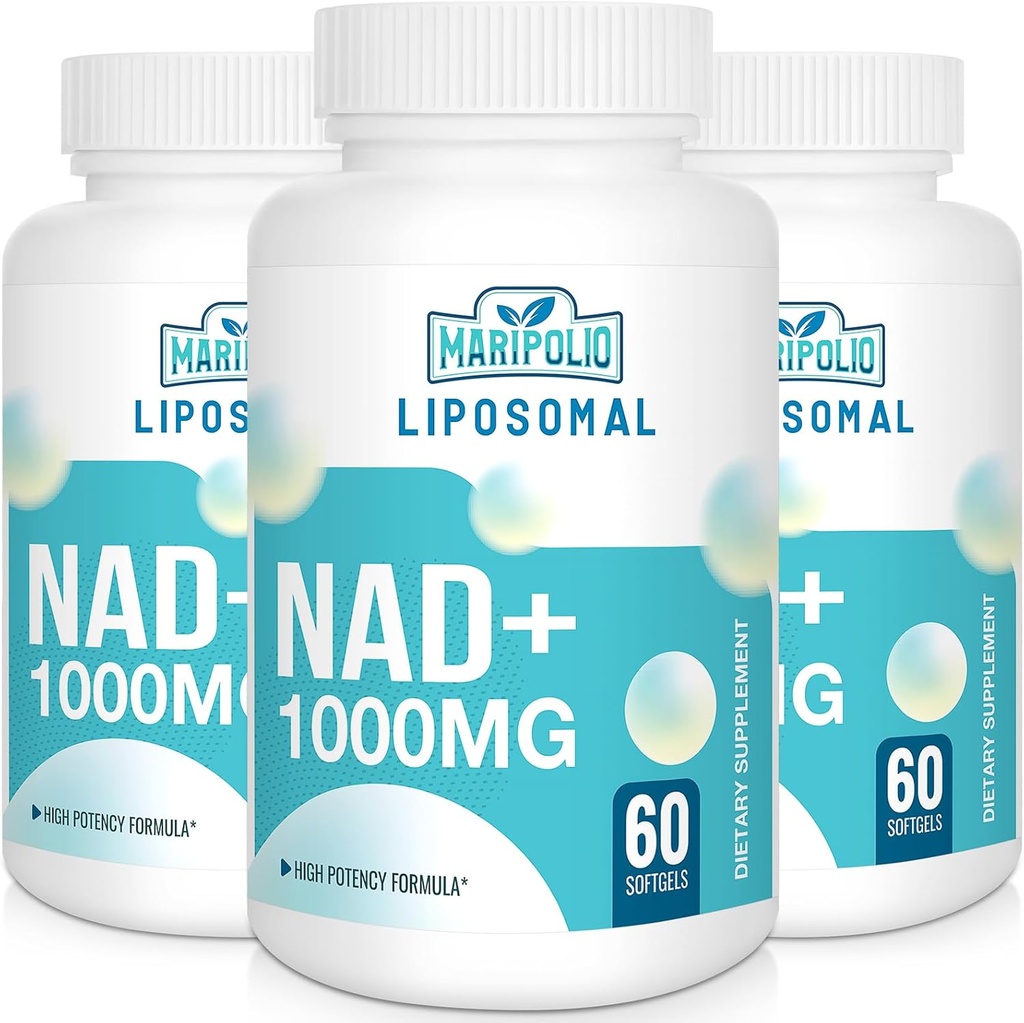 Lipomal NAD + Supplement 1000 mg 124; Tertinggi NAD Pontec 124; Max Absorpsi 124; Pure NAD Suplemen Atsour 124; Energy and DNA Repair, Aging Pertahanan, Fungsi Otak 124; 180 Softgels