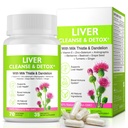 Liver Renew Cleanse Detox, Liver Cleanse Detox & Repair & Support 124; 70 Capsules 124; Herbal Suplemen untuk Kesehatan Liver; Milk Thistle Dandelion Root dengan 9 Herbal Mineral for Men & Women