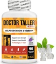Doctor Taller Kids - Kids Multivitamin, Toddler Vitamin - Dukung Bone Stringers, Enhanced Imunity with Calcium, Multivitamin for Ages 2 sampai 9 - Grape Flavor - 90 Chewable Tablet 12.6 Weeks Supply