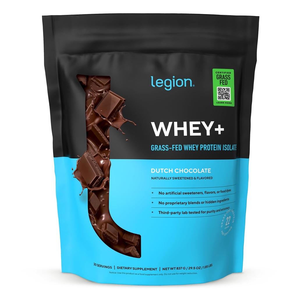 LEGION Whiy + Protein Whey Isolate dari Grass Fed Cows - Whiy Protein Isolate Powder Low Calorie, Non-GMO, Sugar Free, Laktosa dan Gluten Free, All Natural Protein Powder for Men & Women & Women 30 Servings