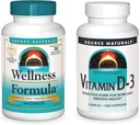 Sumber Wellness Formula dan 5000 iu Vitamin D- 3, 240 Capsules di setiap Botol