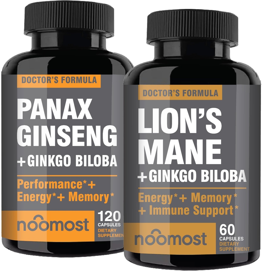Noost Korea Panax dengan Lions Mane Suplemen dengan Ginkgo biloba untuk Welbeing Sehat dan Lifestyle.