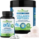 ForestLeaf Collagen Suplemen Bundle - 2- dalam 1 Hydrolyzed Collagen Peptides Powder dan Collagen Pills - Grass Fed Bovine Collagen untuk Perempuan dan Collagen untuk Pria