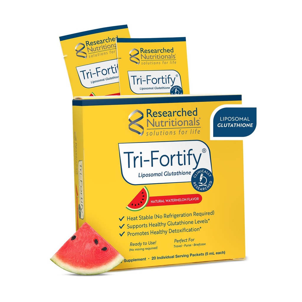 Diinvestasikan Nutronionals Lipodal Glutathione (450mg) Liquid Gel + Vitamin C - Tri- Fortify - Aid Natural Energy, Imune Dupport & Detox - Secara klinis meneliti untuk Absorpsi, Watermelon (20 Paket)