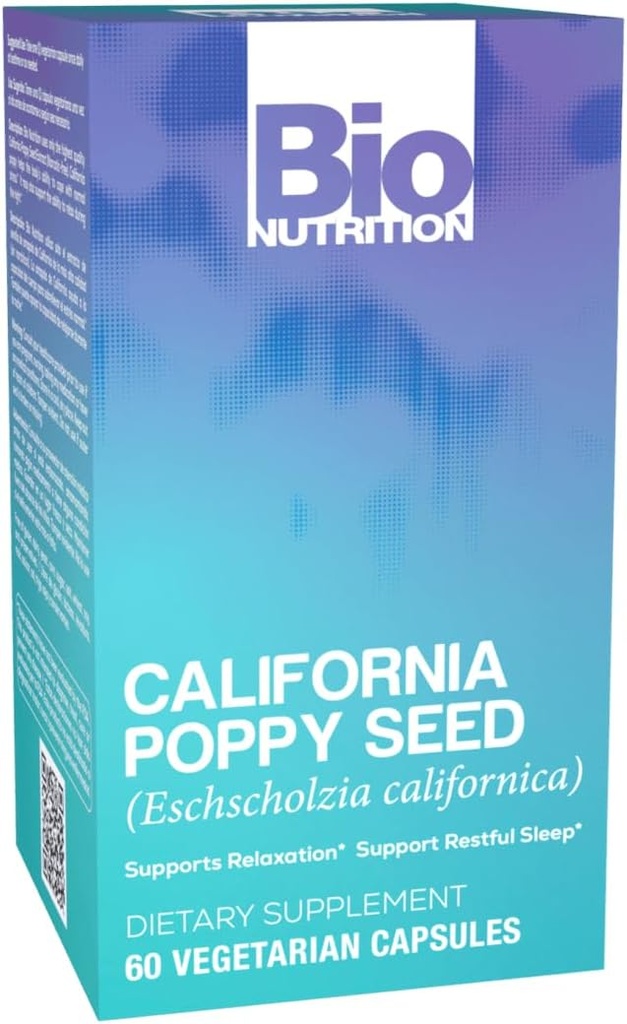 Bio Nutrition California Poppy Herbal Suplemen 60 Vegetarian Capsules 124; Relaxation Alam & Stress Relief 124; Support Calm & Mood