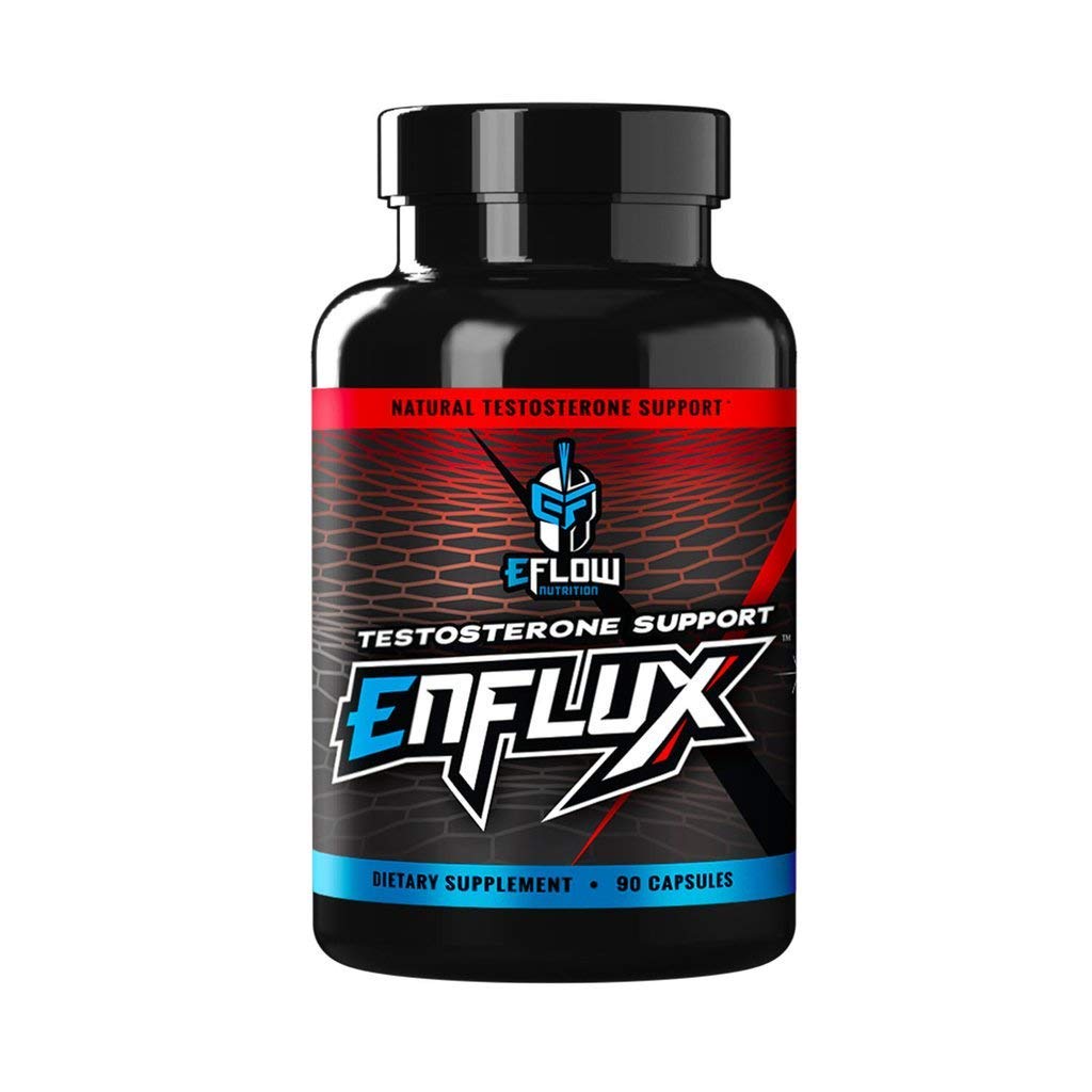 eFlow Nutrition Enflux Natural T Support dengan KSM-66 Ashwagandha - Support untuk Supply Lean Body Mass for Men and Women - Fenugreek, DIM, Longjack & AstraGin - 90 Capsules (30 Hari Supply)