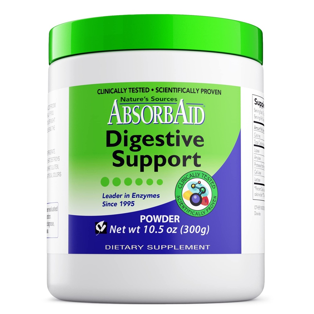 Absorbaid Digetical Enzymes 300 Grams, Proven to Increase Vital Nutrient Absorpsi hingga 71%