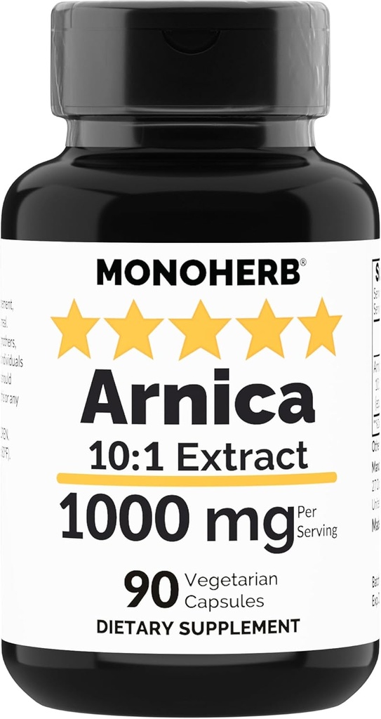 MONOHERB Arnica Ekstrak 1000 mg - 90 Vegetarian Capsules