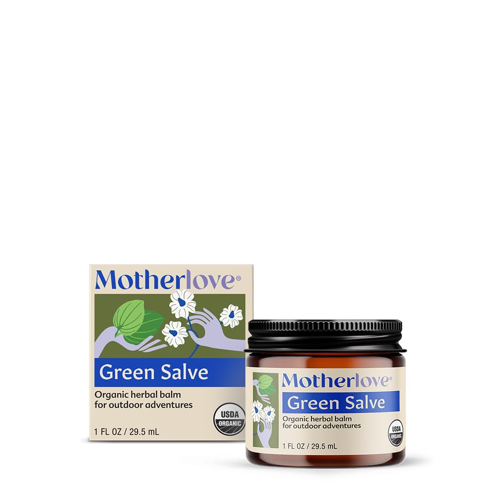 Ibu cinta Green Salve (1 oz) Keluarga-Friendly Outdoor Adventure Ounity ke Soothe Skin - USDA Organik