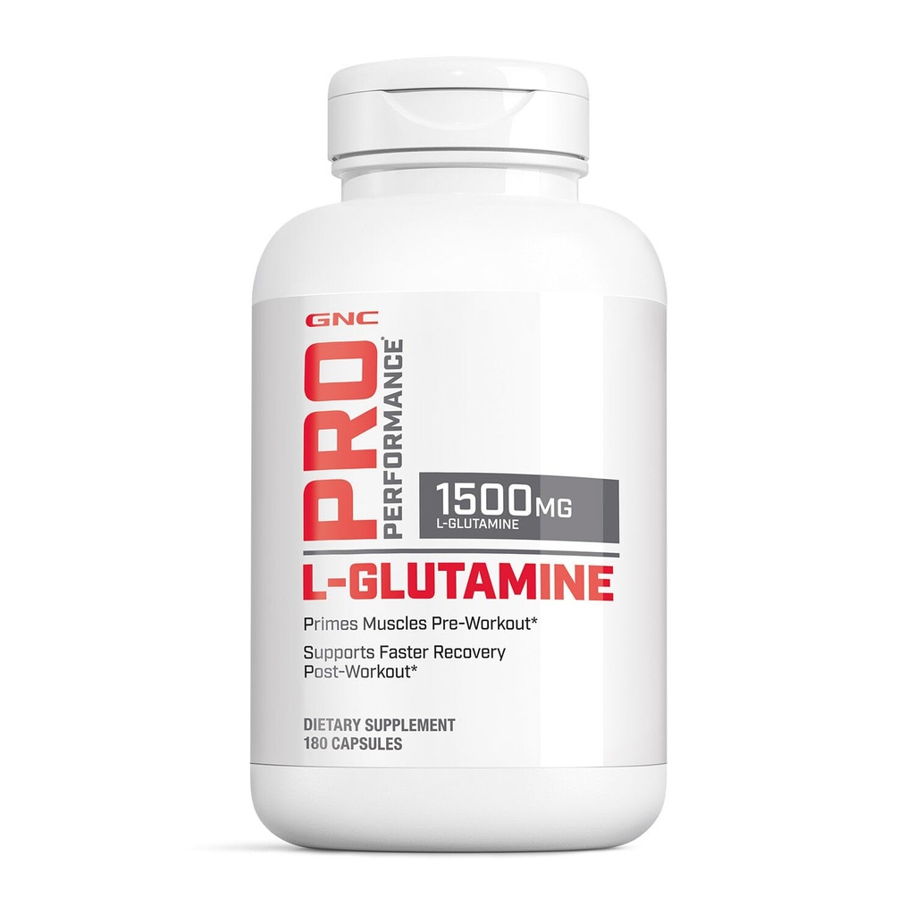 Performance L-Glutamine 1500mg, Amino Acid Suplement, Support Muscle Recovery & Fungsi, Fuels Immune System, Peran Kunci Dimainkan dalam Sintesis Protein, Tanpa Rasa, Gluten Bebas, 180 Capsules