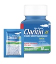 Claritin Allergy Medicine for Adules, 24- Hour Non-Drowsy Loratadine 10 mg pills, Antihistamin, 30 tablet + 1ct On- TheGo Relief