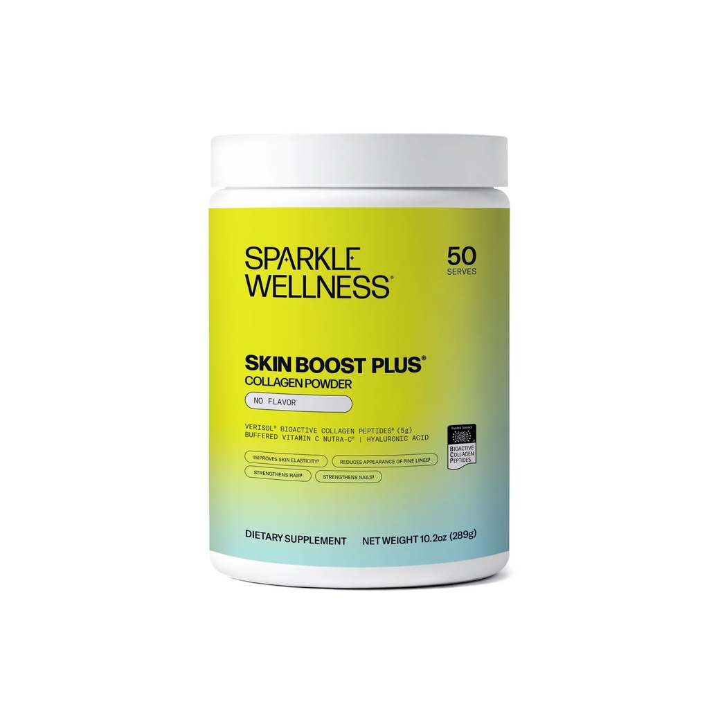 Sparkle Wellity VERISOL Bioactive Hydrolyzed Collagen Peptides 124; Collagen Powder Suplement With Vitamin C & Hyalinic Acid for Hair, Skin, and Nail Health 124; Skin Boost Plus (No Flavor) [50- Serves]