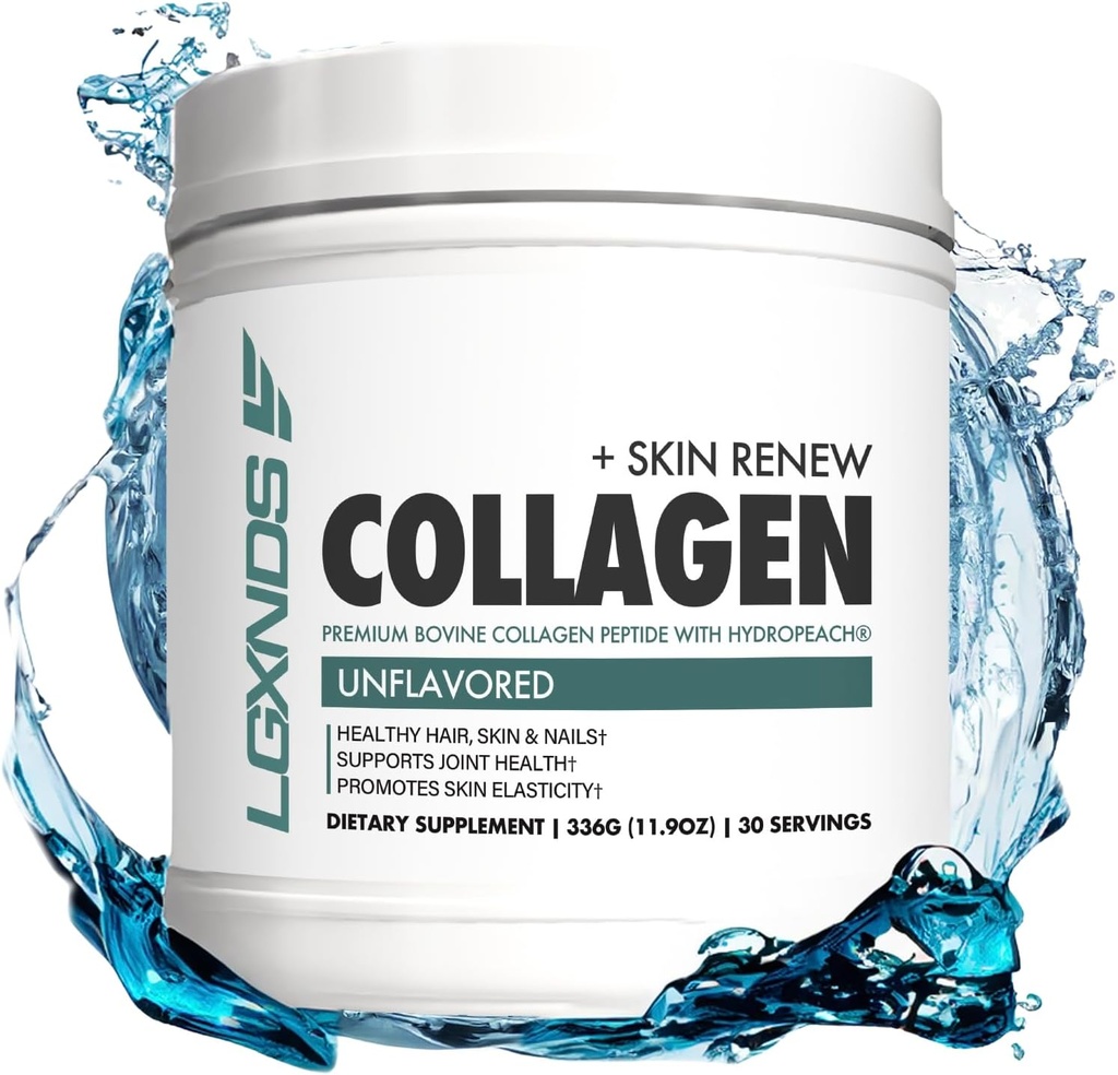 Powder Collagen, Collagen Collagen Peptides, Grass- Fed, Non- GMO, Unflashored, 20g Protein Per Serving, Supports Skin, Nails, Joints & Gut Health, Keto & Paleo- Friendly, 30