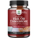 Tambahan Omega 3 Minyak Ikan - EPA DHA Oil Ikan Omega 3 Tambahan dengan Imune Booster Brain Vitamin - Burpless 2000 mg per Serving untuk Mood Boost Liver Dukungan dan Dukungan PMS Relief