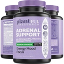 Dukungan Adrenal & Manajer Cortisol Tambahan Adaptogens Kemurnian Tinggi Abita, Ekstrak Ashwagandha, Capsules Rhodiola Rosa untuk Natural Energy, Fatigue, Mood Boost Non GMO