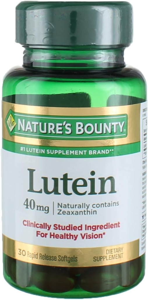 Nature 's Bounty Lutein 40 Mg, 30- Count, Paket 4