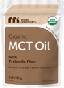 Bubuk minyak MCT organik dengan Prebiotik Fiber, 1 Pound (16 Ounce), Fast Fuel for Body and Brain, C8 MCT Oil untuk Coffee Creamer, No GMO, Keto Diet, Vegan