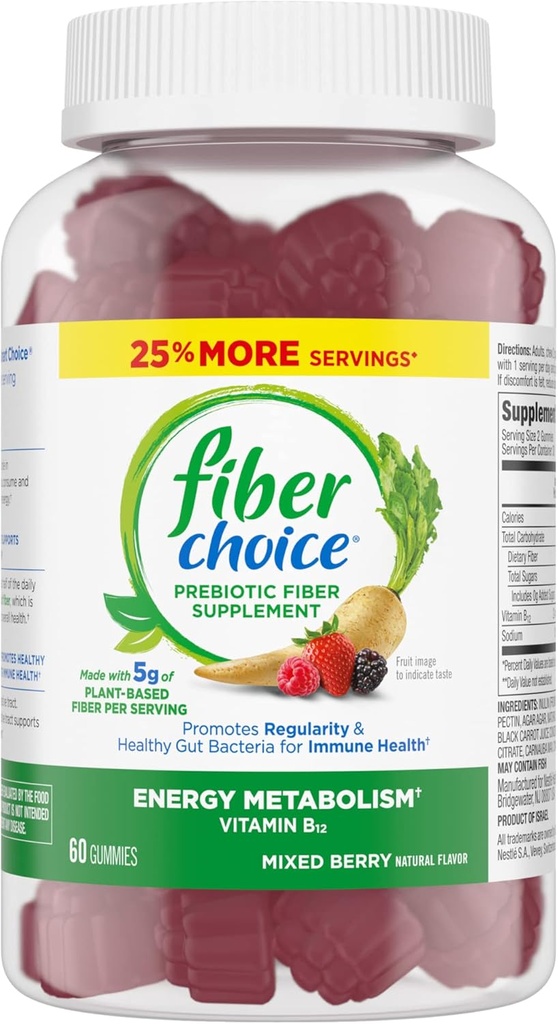 Fiber Choice 5g Gummies, Mixed Berry, 60ct 124; Diberhentikan oleh The Manufaktur
