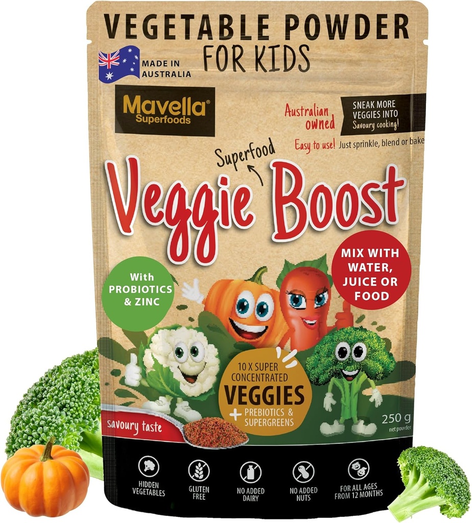 Powder sayuran untuk Anak Veggie Boost Serat Super Hijau Suplai Nutrisi Pea Protein Savoury Flavored 8.82oz (250g)