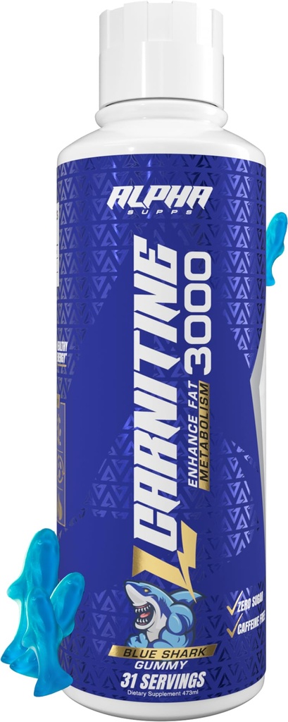 Tambahan Alpha L Carnitine Liquid 3000 124; Stimulant-Free L- Carnitine Suplemen Pria & Women 14; Pre-Workout Energy Boost & Muscle Recovery 124; Zero Sugar, Fat, & Carbs 124; 31 Servis (Blue Gummy)