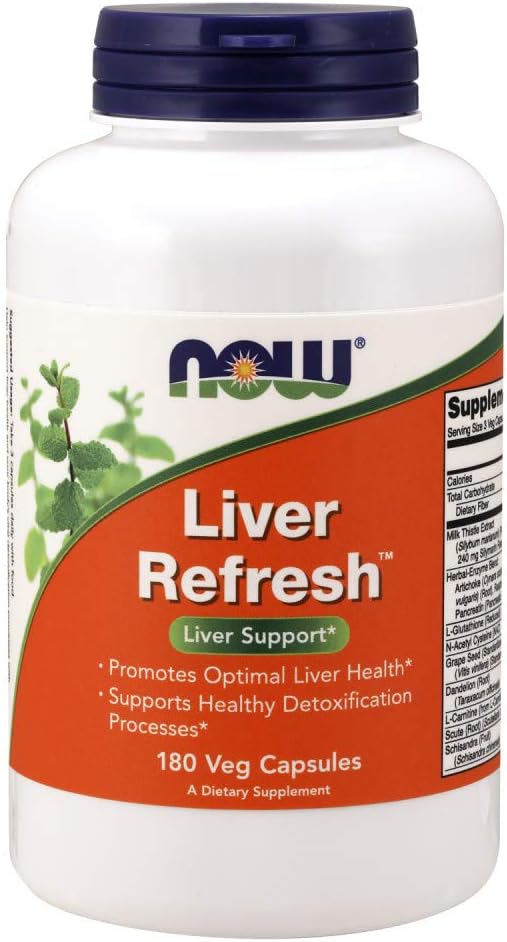 NOW Foods Liver Refresh Veg Capsules, 180 Capsules (Paket 2)