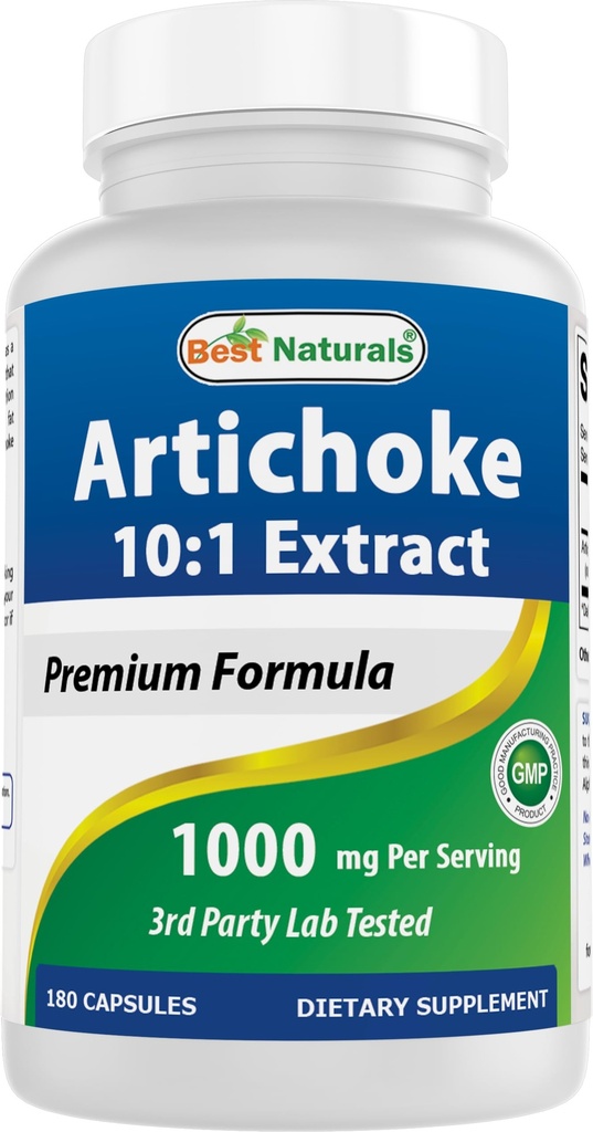 Best Nacerals Artichoke Extract 1000 mg Per Serman- 3rd Party Lab Test - 180 Capsules