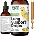 Paru Puppy Selamanya Mendukung Drops for Dogs - Repiratory Health Suplemen - Mullein Leaf & Echinacea Herb untuk Lungs - Liquid Dog Vitamin dan Suplemen - Gula & Alcohol- Free Ticture - 4 fl oz
