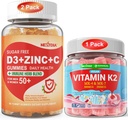 Bundle: Vitamin C + D3 + Zinc Gummies untuk Dewasa 50 + & Vitamin K2 Gummies