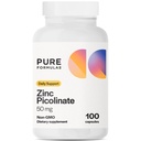 PureFormulas Zinc Picolinate 50 mg - Imunitas & Hormone Dukungan - Bioavailable 50 mg Zinc Suplemen 100 Kapsul