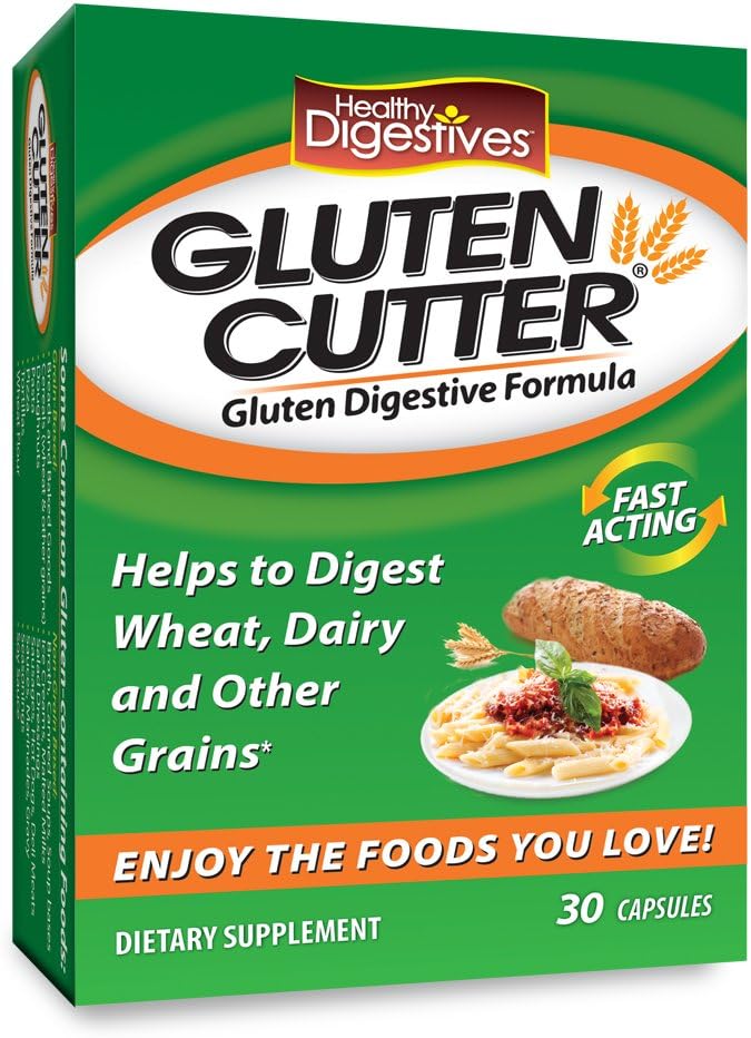 Sehat Mendistribusikan Gluten Cutter Enzyme Formula - Membantu Improve Your Bodies Gluten Distrable dan Membantu Breaking Down Wheat, Dairy and Other Grains - Kapsul - 30 Hamba