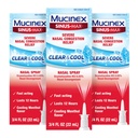 Mucinex Sinus- Max Nasal Spray Decongestant, 12 Hour Over- The-Counter Medication Nose Sembah untuk Sinus Relief, Nasal Decongestants untuk Dewasa, Cooling Menthol, 0.75 Fl Oz (Paket 3)