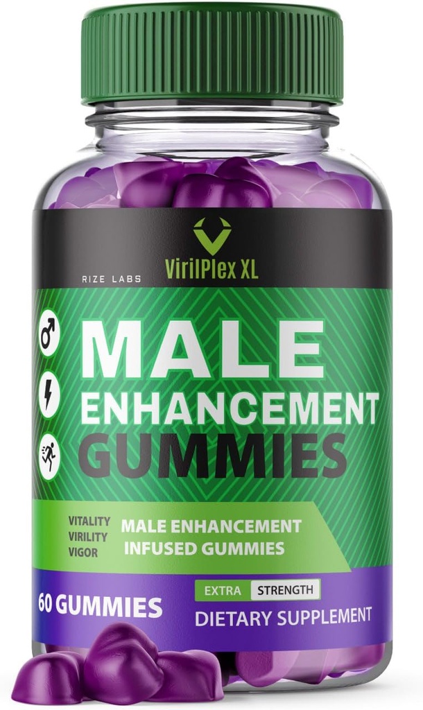 VirilPlex XL Male Performance Gummies, Premium Formula for Health and Wellsing, VirilPlex XL untuk Pria Gummys untuk Memberikan Manfaat Performance Peak, ViriplexXL Gomitas (60 Gummitas)