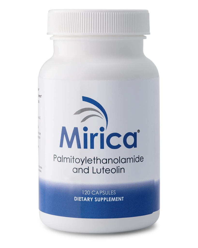 Mirica ® - Pea (Palmitoylethanolamide) dan Luteolin - Comfort - Support-Healthy Imune and Gugup Systems - 120 Capsules