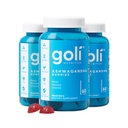 Goli Ashwagandha & Vitamin D Gummy - 180 Count - Dicampur Berry, KSM-66, Vegan, Plant Based, Non-GMO, Gluten- Free & Gelatin Free Relax. Pulihkan. Unwind, Pack of 3