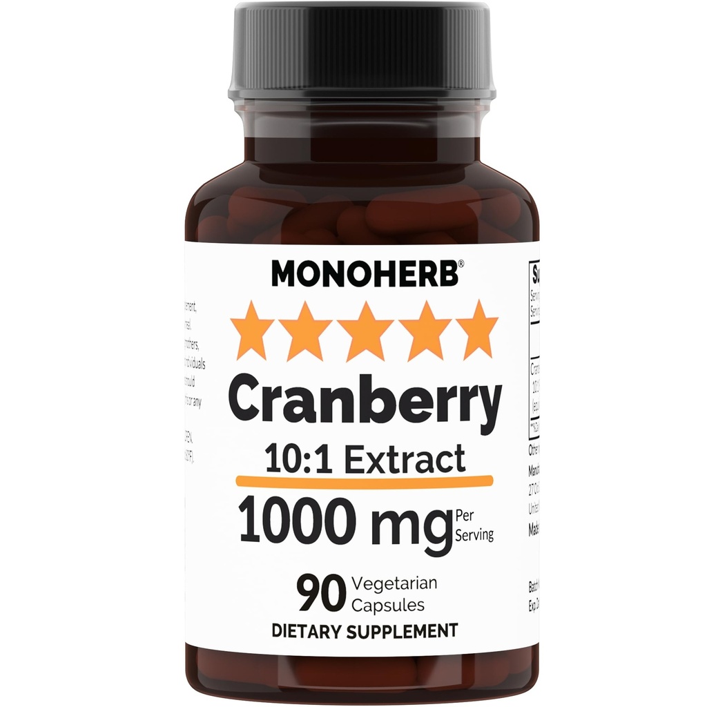 MontaHERB Cranberry Extract 1000 mg - 90 Vegetarian Capsules