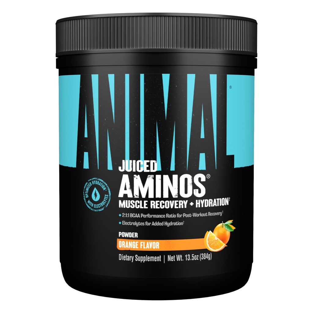 Animal Jued Acids - BCAA Powder EAX Matrix Plus Hidration dengan Electrolite dan Sea Salt Anytime Recovery and Improved Performance, Orange Flavor, 30 Servings