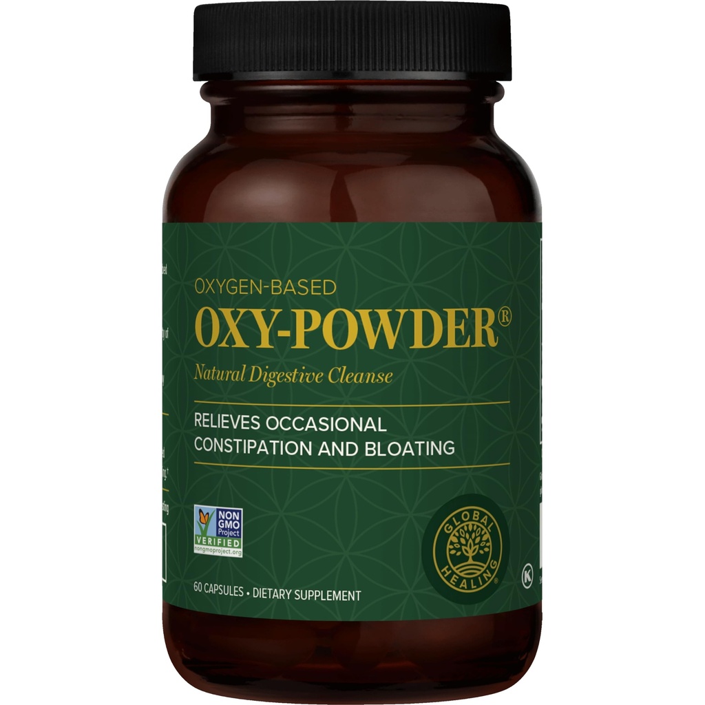 Global Healing Oxyder Powder Colon Cleanse, Constipation Relief for Women & Men, Magnesium Oxide Colon Cleanser & Detox for Wheight Los, Gut Cleanse Detox for Women and Men