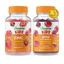 Lifeable Zinc Kids + Iron & Vitamin C Kids, Gummies Bundle - Great Tasting, Vitamin Suplemen, Gluten Free, GMO Free, Chewable Gummy