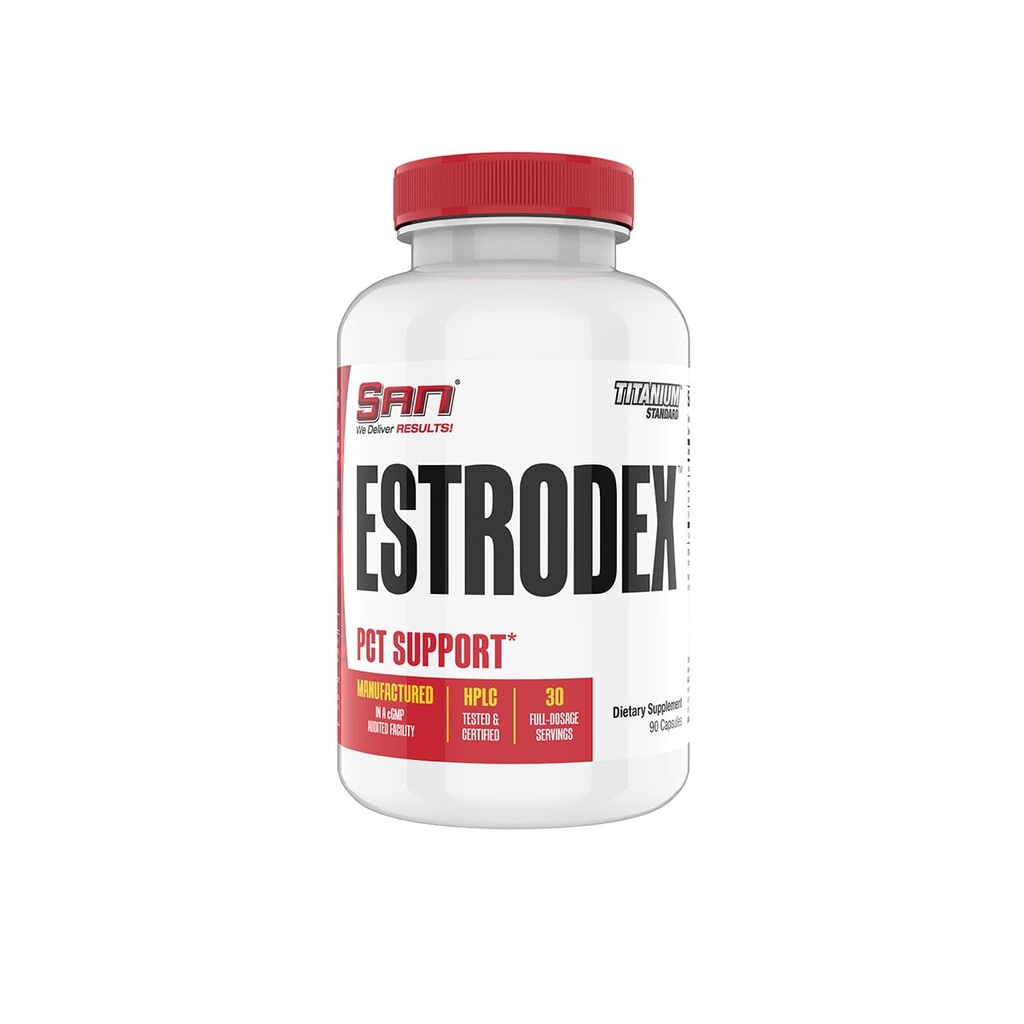 Estrodex SAN - Estrogen Blocker & Aromatas Inhibitor - Perbaikan Hormone Pria & Fitness Booster - Indole- 3 - Carbinol, plus CDG & Nettle Root untuk Kesehatan Mens - Gluten- Free - 90 Capsules.