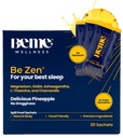 BeMe BeZen Sleep Aid Supplemen Natural Without Melonalain - 2X Absorpsi Than Pills - Sleep wiids for Adules with Magnesium, Ashwagandha, Chamomile, L- Theanine GaBA - Delicious Pineapple