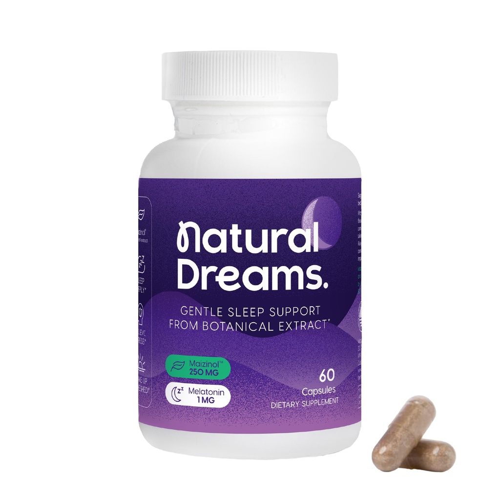 Univera 1mg Melonatin, Natural Dreams, Botanical & Herbal Ingredictions, Duty Sleep Quality, Refresh Morning, 250mg Maizinol, Sleep Aid (60 Capsules, 30 Day Supply)