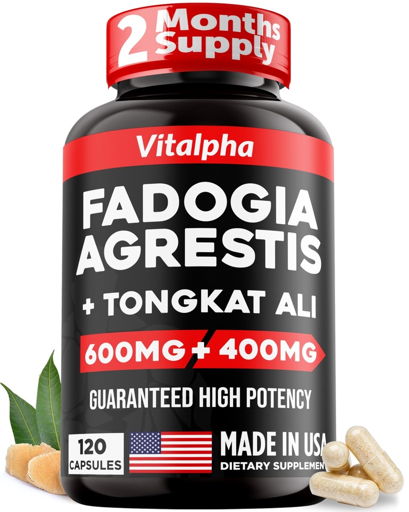 Ultra konsentrasi 86000mg Fadogia Agrestis Tongkat Ali Blend - 200: 1 Tongkat Ali + 10: 1 Fadogia Agrestis + Bioperine - Maksimum Kekuatan Kembang Atletik & Muscle Mass - 120 V-Caps