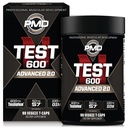 PMD Sports N-Test 600 Advanced Nitric Oxide Booster for Men - with Clinically Studied Tethofen - Lean Muscle and Power Gains with Estrogen Suppression (90 Veggie -Caps)