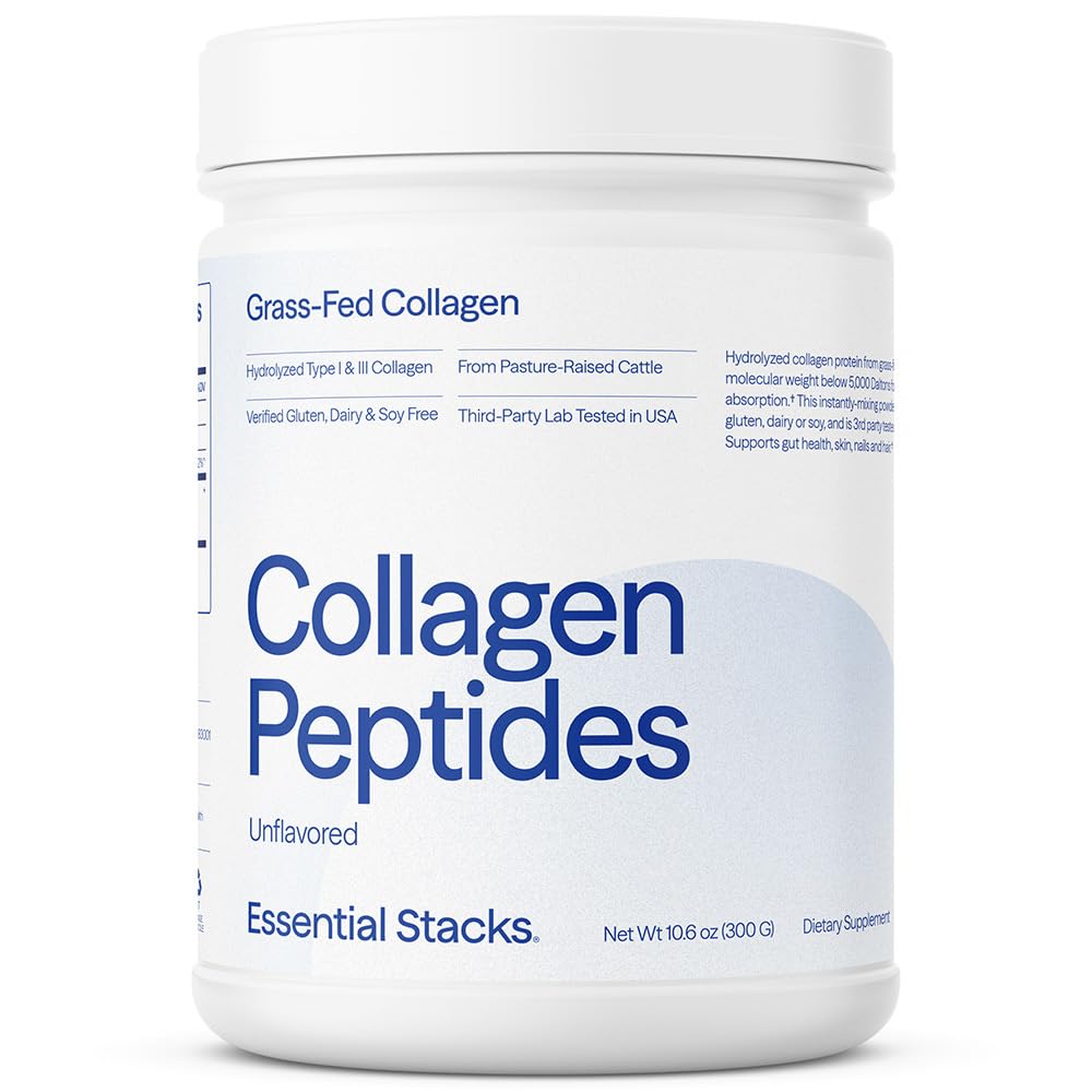 Tumpukan Bubuk Peptida Estigen (dari Sapi Amerika Grass Fed) - Gluten, Dairy & Soy Free - Suplemen Hydrolyzed Suplemen (10,6 oz)